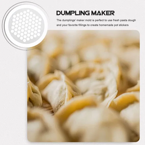 Vista 4 de Kichvoe 2 piezas de molde para hacer bolas de masa hervida para ravioles caseros Wontons y calcomanías de olla de diseño reutilizable para hacer