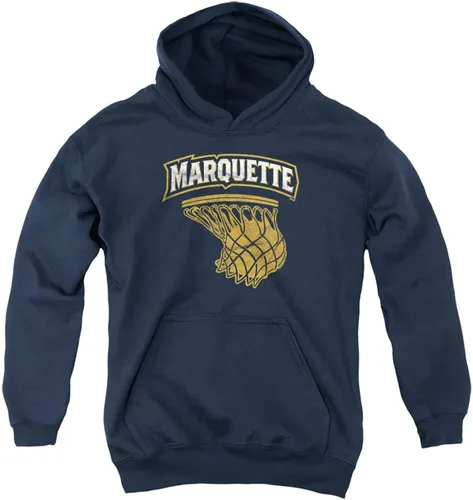Vista 7 de Marquette University Sudadera con capucha oficial de baloncesto para niños y niñas