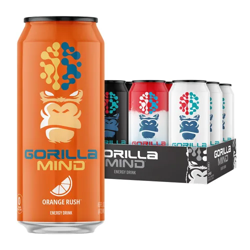 Vista 11 de Gorilla Mind Bebida energética Energía inigualable · Enfoque amplificado N-acetil-L-tirosina, alfa-GPC, 200 mg de cafeína, uridina, azafrán 0
