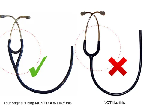 Vista 2 de (estetoscopio binaural) Tubo de repuesto de Reliance Medical para estetoscopio Littmann Cardiology III - TUBO (AZUL MARINO)