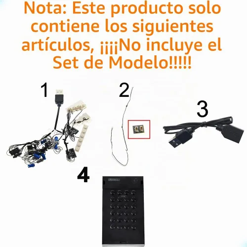 Vista 3 de GEAMENT Kit de luces LED versión mejorada para Technic Bugatti Chiron – Compatible con el modelo de construcción de autos de carreras Lego 42083