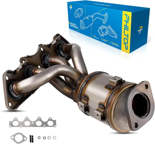 Vista 54 de PHILTOP Convertidor Catalítico de Ajuste Directo para Murano 2009 2010 2011 2012 2013 2014 3.5L, Cáscara de Acero Inoxidable Aluminio 203-1010