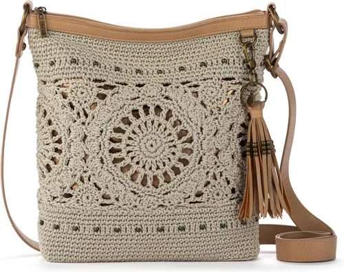 Vista 16 de The Sak Lucia - Bolso cruzado de ganchillo, bolso convertible con correa ajustable para el hombro
