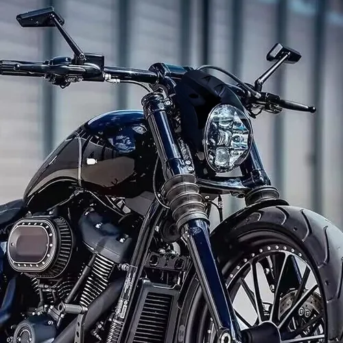 Vista 4 de Cubierta de carenado de faros delanteros de motocicleta para Harley Softail Street Bob FXBB FXBBS 2018-2022