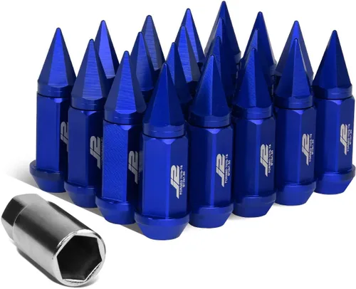 Vista 11 de Auto Dynasty J2 Engineering 7075-T6 Compatible con aluminio M12 x 1.5 2.953 in, 20 tuercas puntiagudas + adaptador (negro)