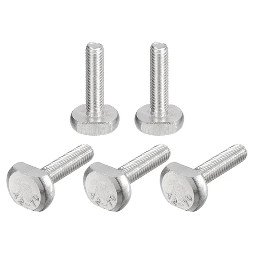 Vista 31 de uxcell Pernos de ranura en T, 5 piezas M5x16mm ranura en T Pernos deslizantes Pernos deslizantes 304 Tornillos en forma de T de acero inoxidable