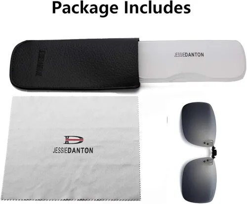 Vista 6 de CAXMAN Gafas de sol polarizadas con clip para hombres y mujeres protección UV