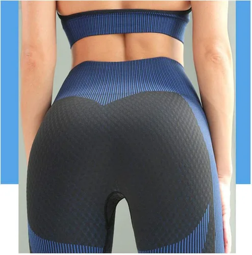 Vista 3 de Conjunto de entrenamiento sin costuras de 3 piezas para mujer, ropa deportiva de fitness, escuela, correr, yoga, ropa deportiva
