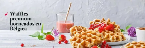Vista 2 de Avieta - Waffles belgas de azúcar, 8 paquetes individualmente de 1.94 onzas con adhesivo GreenZep