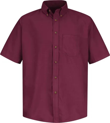 Vista 6 de Red Kap Camisa de vestir RK Poplin para hombre, Rojo