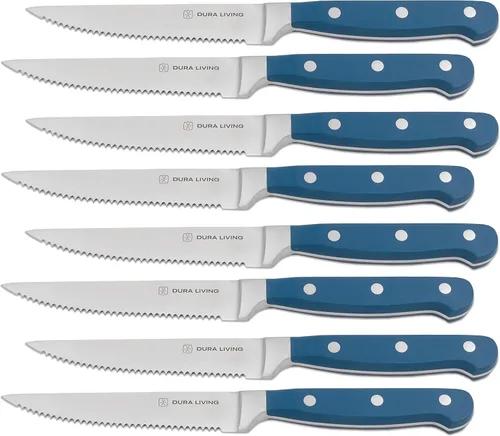 Vista 20 de DURA LIVING Juego de 2 cuchillos de cocina de alta calidad, cuchillo utilitario ultraafilado de 5 pulgadas y cuchillo de pelar de 3.5 pulgadas