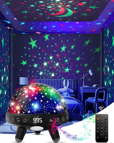 Vista 8 de YACHANCE Proyector de luz nocturna de dinosaurio para niños con temporizador y control remoto. Regalos de dinosaurios para niños de 1 a 12 años.