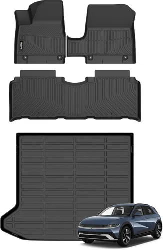 Vista 148 de Tapetes de piso para todo clima y forro de carga con respaldo para Chevrolet Suburban de 7 asientos 2021-2025 / GMC Yukon XL de 7 asientos