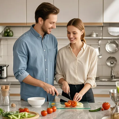 Vista 5 de LANGBOHOS Tablas de cortar de vidrio templado para cocina, tabla de cortar transparente para encimera, tabla de cortar antideslizante, protección