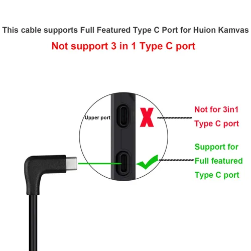 Vista 3 de QCEs Cable USB C a USB C de ángulo recto de 3.3 pies, cable USB-C 3.2 Gen 2 de transferencia de datos de 20 Gbps, salida de video 4K, carga rápida