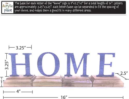 Vista 6 de Letrero de madera rústica con letras acrílicas para decoración del hogar, letrero decorativo independiente para estante de mesa o centro de mesa