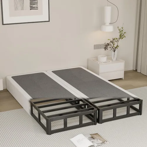 Vista 9 de Yicensen - Base de cama de perfil bajo con somier metálico de 1,6 pulgadas, resistente para cama individual, base de colchón robusta, fácil montaje