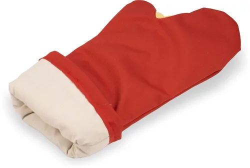 Vista 5 de San Jamar KT0215 Kool-Tek Manopla de protección para horno para temperatura convencional Nomex, 15" de longitud, rojo