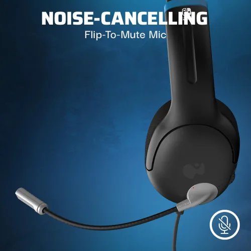 Vista 4 de PDP AIRLITE - Auriculares estéreo para juegos con micrófono para Nintendo Switch/Lite/OLED, micrófono con cancelación de ruido con cable, ligero