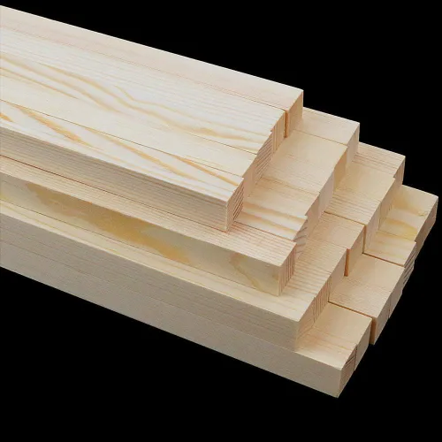 Vista 5 de Paquete de 25 varillas o palos cuadrados de madera dura sin terminar de 1/2" x 12
