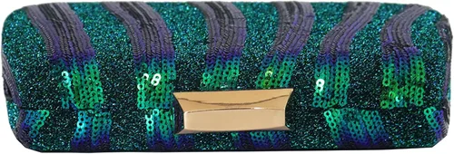 Vista 3 de Ayliss Bolso de noche para mujer, con cuentas de lentejuelas y pavo real, bolso cruzado, bolso de hombro para fiesta, vintage, baile de graduación