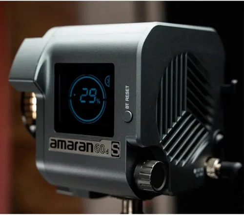 Vista 4 de Aputure Amaran 60D S, Luz de vídeo LED COB Luz del día Amaran 60D, Luz LED de vídeo COB de 60W 5600k Control de aplicación Bluetooth 8 efectos