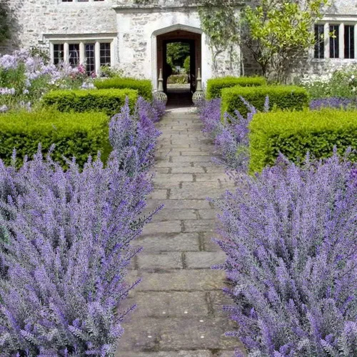 Vista 3 de GTIDEA 4 piezas de flores de lavanda artificiales falsas decoración de Morado