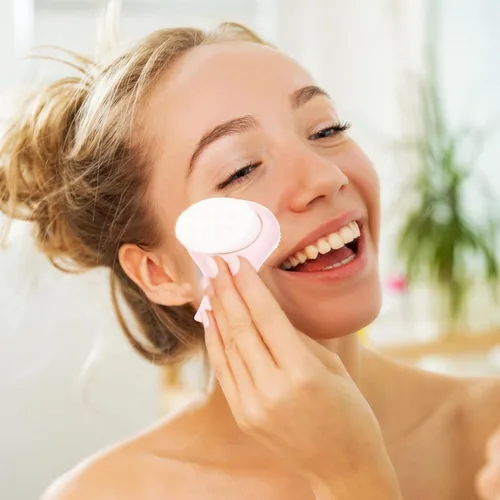 Vista 7 de Beaupretty Cepillo de limpieza facial de silicona de doble cara Cepillo limpiador facial Cepillo de lavado facial Cepillo de limpieza facial Cepillo