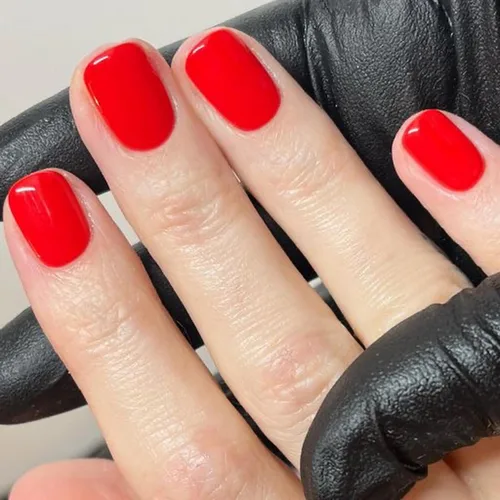 Vista 9 de Uñas postizas cuadradas a presión, uñas postizas cortas de cobertura completa, uñas postizas aurora, uñas acrílicas brillantes con pegamento, uñas 2