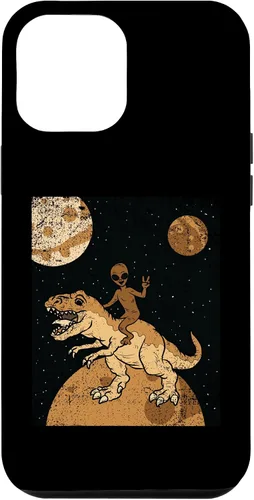 Vista 6 de Funda para iPhone 15 Alien Riding Dinosaur Black History Month Funny BLM T-Rex