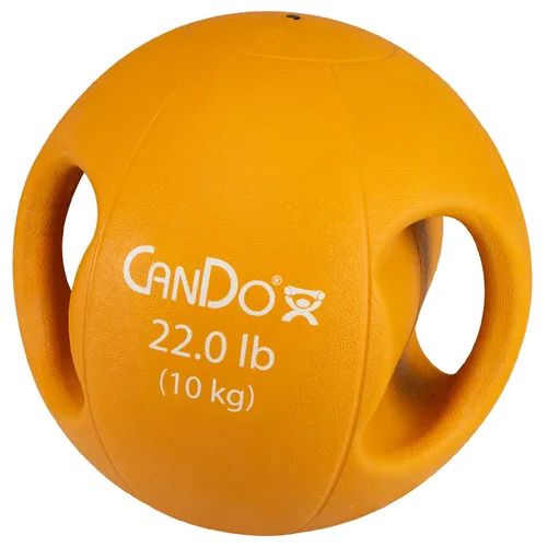Vista 12 de CanDo Balón medicinal moldeado de doble mango para entrenamiento de fuerza, entrenamientos de núcleo, calentamientos, cardiometría y pliometría