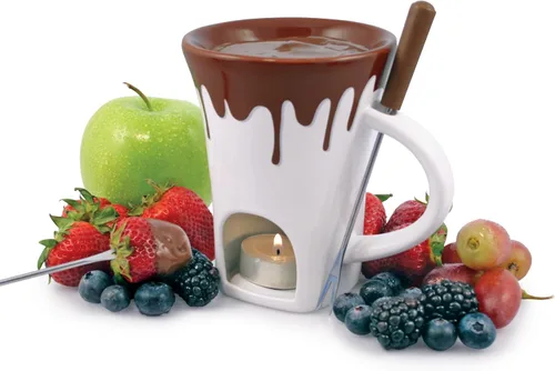 Vista 3 de Swissmar F12064 Juego de tazas de fondue de chocolate nostalgia de 4 piezas