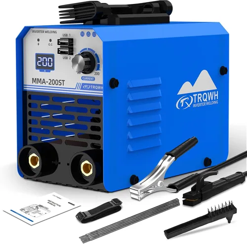 Vista 10 de TRQWH Mini máquina de soldadura – 200 A 110 V Máquina de soldadura portátil con 20 varillas pequeña máquina soldadora con inversor IGBT arranque
