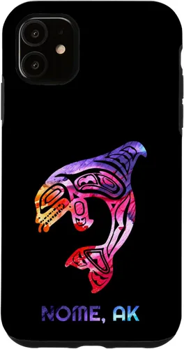 Vista 5 de iPhone 15 Nome Alaska Native American Orca Killer Whale Case