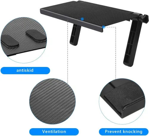 Vista 5 de AHIER Estante de caja de cables de 13 pulgadas para TV montado en la pared, soporte superior de TV en monitor de computadora de escritorio