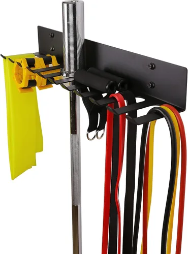 Vista 11 de Estante de almacenamiento multiusos para bandas de resistencia, correas, cuerdas de salto, rodillos de espuma, cadenas, cinturones