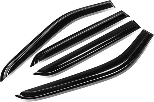 Vista 17 de Auto Dynasty 4 unidades de cinta en la visera de ventilación de ventana, deflector, protector de lluvia compatible con Nissan Maxima 2004-2008