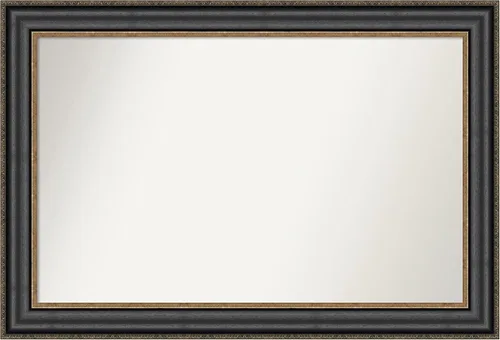 Vista 108 de Amanti Art Espejo personalizado, espejo de baño negro puente, espejo de pared o espejo de tocador de baño sobre el fregadero (26 x 26 pulgadas)