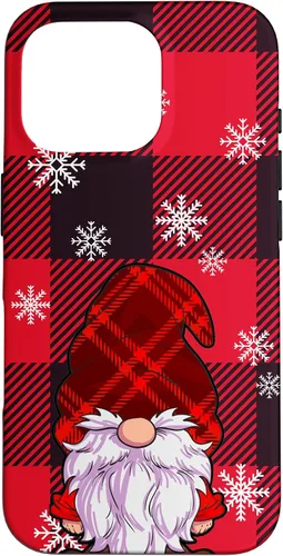 Vista 20 de Christmas Phone Case Red Buffalo Plaid Gnomes Snowflake Case for iPhone 17