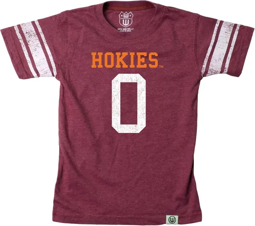 Vista 3 de Wes and Willy Camiseta de Manga Corta con Estampado de Jersey para Niños y Jóvenes Fanáticos del Deporte Universitario, Tallas 8-20 Vintage