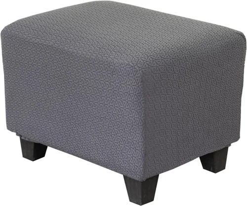 Vista 8 de KRFOONN Fundas otomanas elásticas y rectangulares para reposapiés, fundas impresas para taburetes de pies, protector de muebles con parte inferior