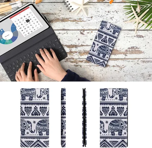 Vista 103 de HUA ANGEL Billetera ultra delgada para mujer, con bloqueo RFID, tarjetero de crédito, plegable, largo, hebilla magnética, billete para mujer, Owl