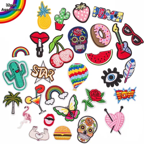 Vista 9 de U-Sky Parches bordados para coser o planchar Letras coloridas completas del alfabeto A-Z Personalización para bricolaje Ropa para niños
