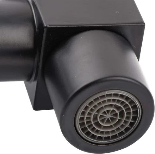 Vista 5 de Latón cuadrado fregona fregadero grifo negro agua fría cascada estilo G1/2 G3/4 opciones de rosca
