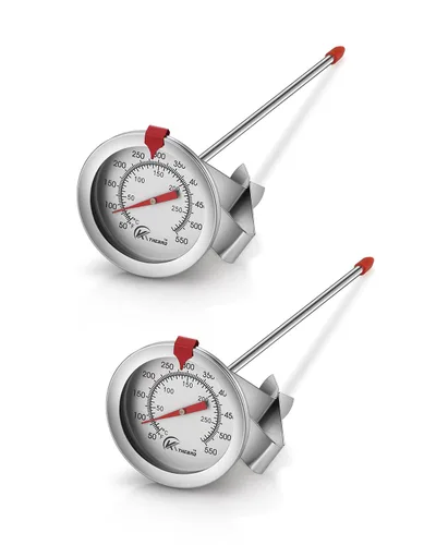 Vista 7 de Termómetro de caramelo/freír profundo con lectura instantánea, termómetro de aceite, termómetro de carne con pincho de acero inoxidable de 20,3 cm