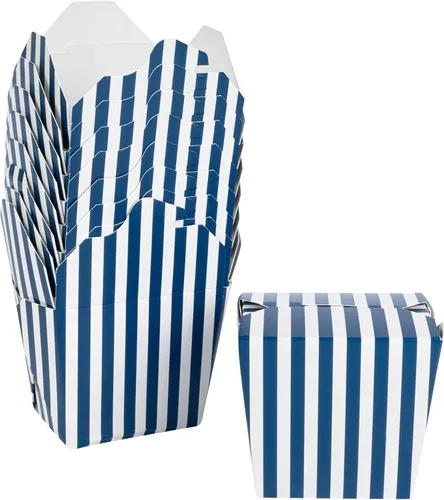 Vista 35 de Restaurantware Cajas chinas para llevar, paquete de 200 unidades, 8 onzas, resistentes a la grasa, recipientes de comida para llevar, desechables