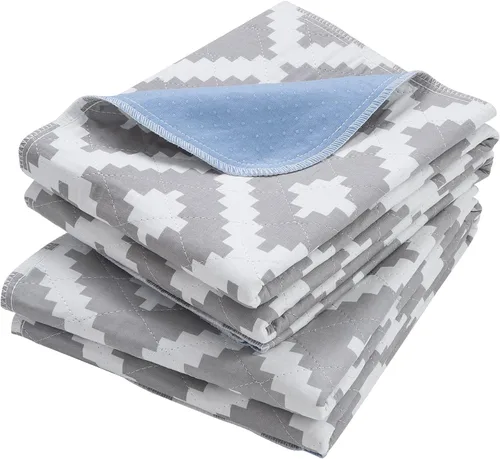 Vista 13 de OUTCREATOR® Almohadillas de cama lavables de 34" x 56" (paquete de 2), protector de colchón para incontinencia, almohadillas impermeables