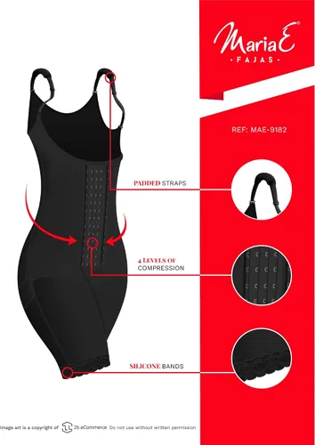 Vista 4 de MariaE PP9182 Faja posparto para mujeres Control de barriga Fajas Colombianas Postparto