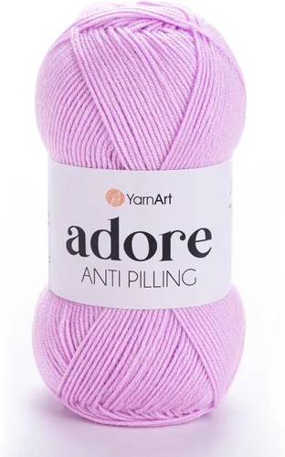 Vista 19 de 1 madeja YarnArt Adore, hilo antipilling, 100% acrílico antipilling, 100 g (3.5 oz), 280 m (306 yd), 3: Light-DK, Verde bebé - 358