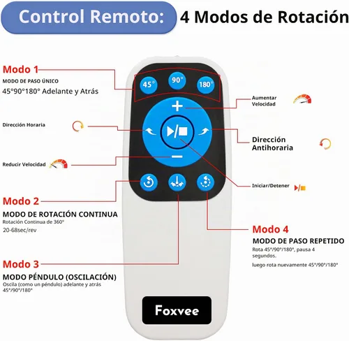 Vista 4 de Tocadiscos motorizados con control remoto, soporte giratorio motorizado resistente, plataforma giratoria ajustable de velocidad, tocadiscos